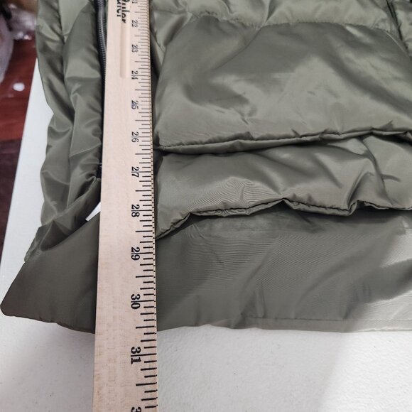 Ci Sono Olive Green Faux Shearling Hooded Oversized Puffy Parka Puffer Coat M - Picture 9 of 16